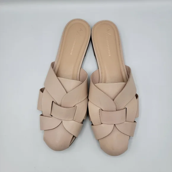 Anthropologie Cream Woven Mules - Picture 1 of 8